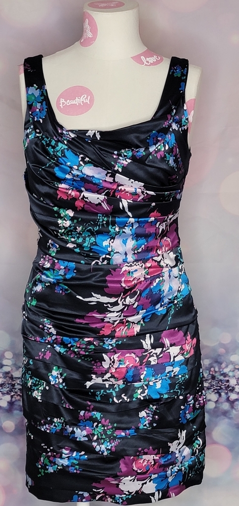 Express Ruched Satin Dress